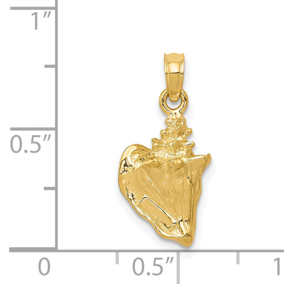 14k 3-D Conch Shell Pendant C3368