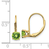 14k 5mm Round Peridot Leverback Earrings XLB111PE
