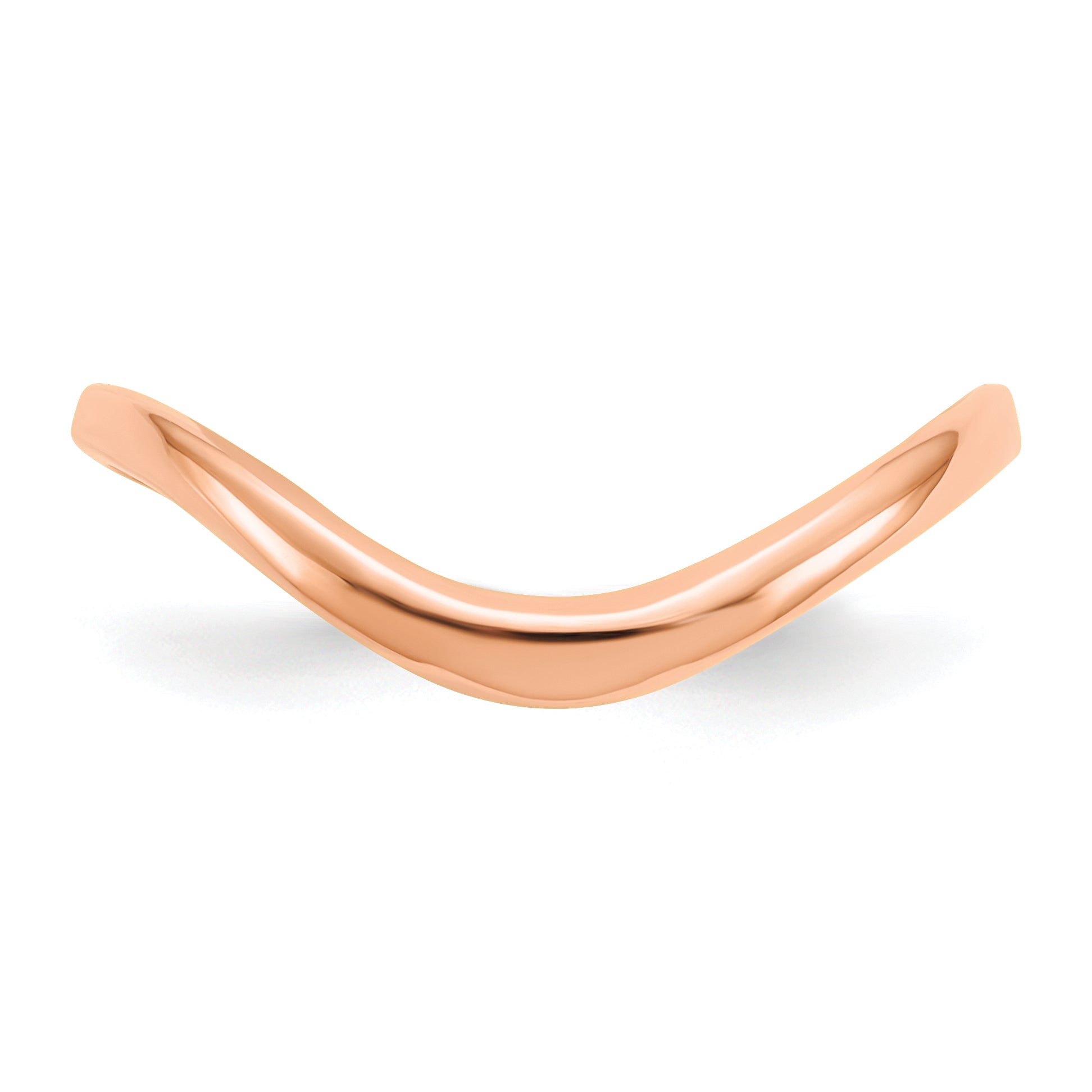 14K Rose Gold Polished Wave Fashion Thumb Ring Size 9 K5785