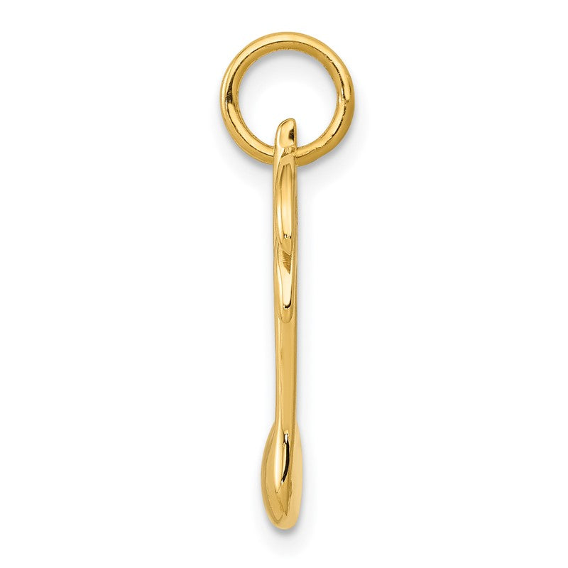 14k Polished Flat-Backed Musical Note Charm K949