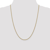14K 26 inch 1.5mm Semi-Solid Round Box with Lobster Clasp Chain BC140