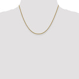 14K 26 inch 1.5mm Semi-Solid Round Box with Lobster Clasp Chain BC140