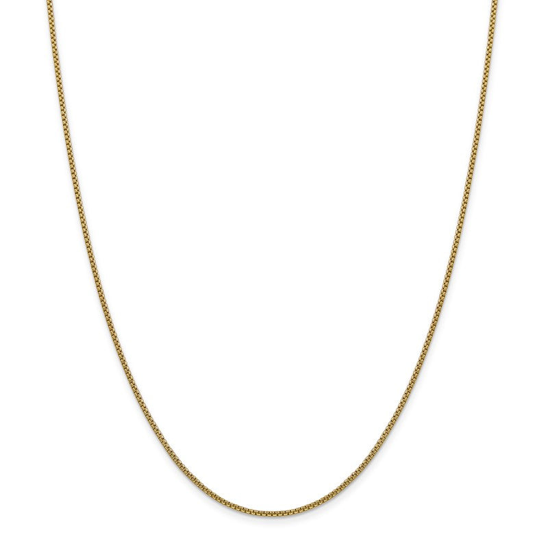 14K 26 inch 1.5mm Semi-Solid Round Box with Lobster Clasp Chain BC140