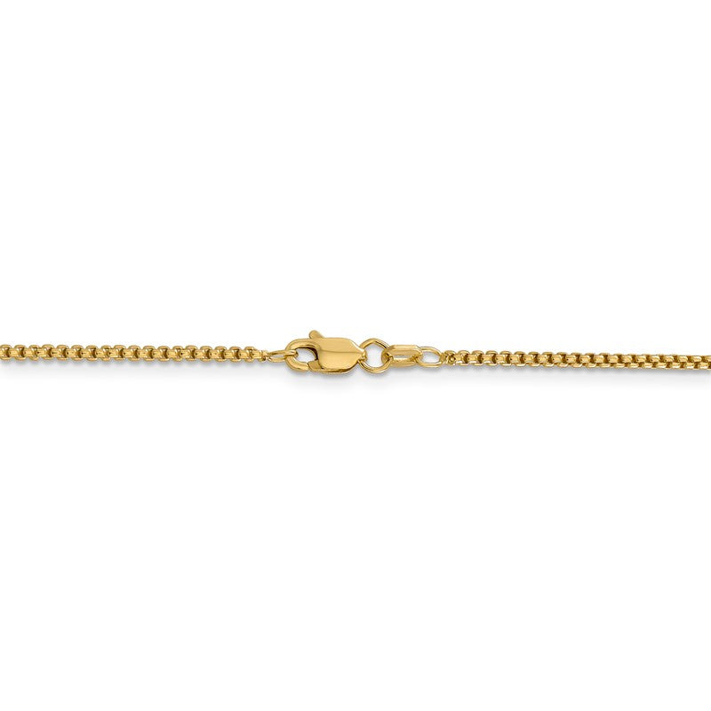 14K 26 inch 1.5mm Semi-Solid Round Box with Lobster Clasp Chain BC140