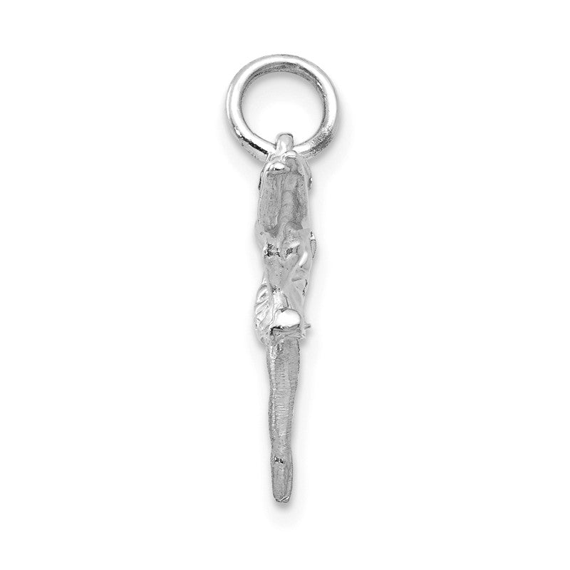 14K White Gold Polished 3-D Ballerina Charm K939