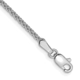 14K White Gold 10 inch 1.7mm Spiga with Lobster Clasp Chain Anklet PEN121