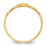 14k Ladies Polished Claddagh Ring D1875