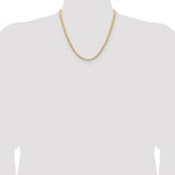 14K 18 inch 3mm Franco with Fancy Lobster Clasp Chain FRA100