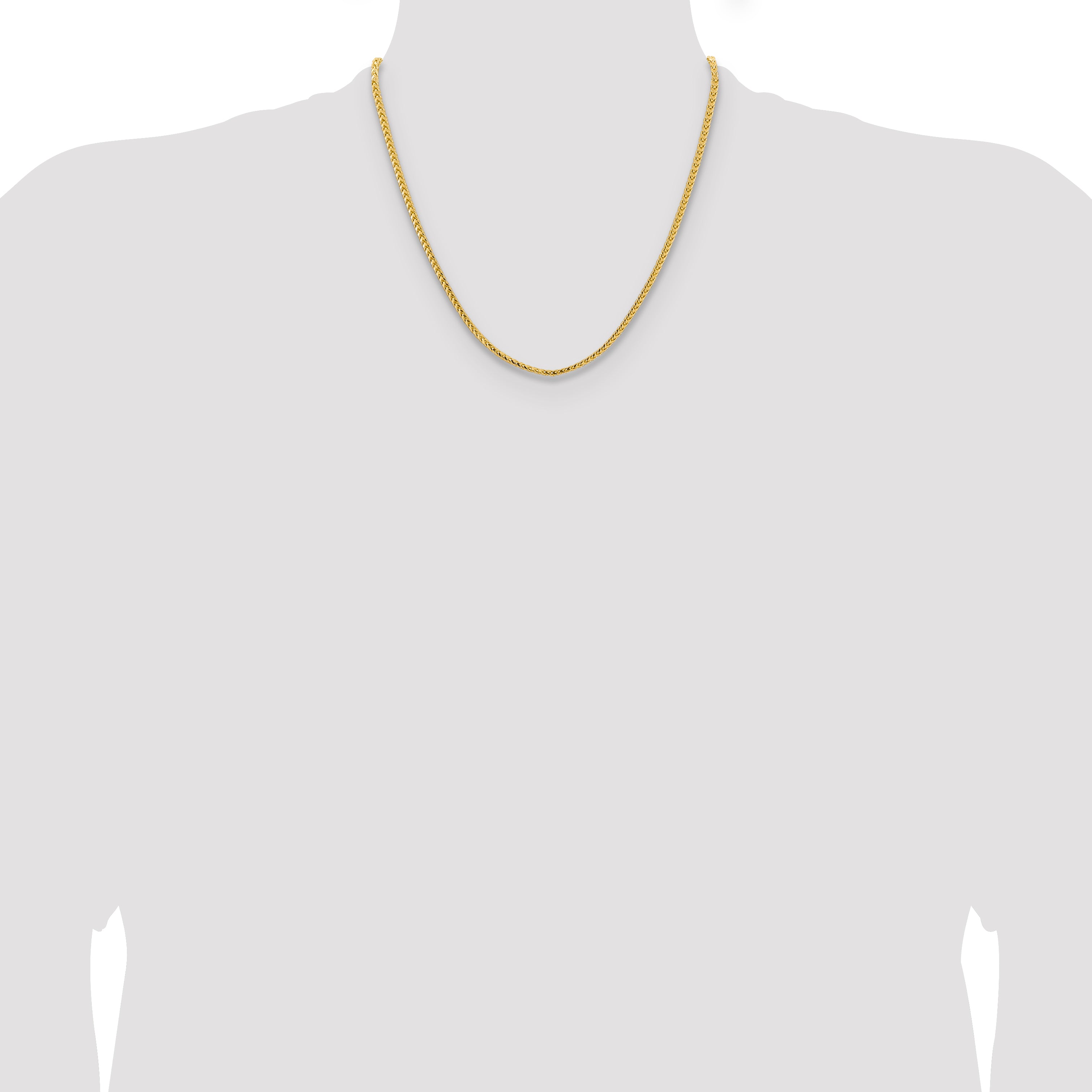 14K 18 inch 3mm Franco with Fancy Lobster Clasp Chain FRA100