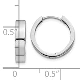 14k White Gold Round Hinged Earrings TM628