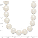 14k 10-11mm White Near-Round Freshwater Cultured Pearl 16 inch Necklace WPN100