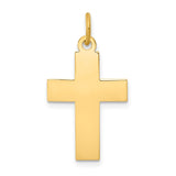 14k Polished Cross Pendant REL75