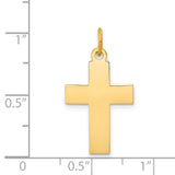 14k Polished Cross Pendant REL75