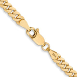 14K 26 inch 3.9mm Flat Beveled Curb with Lobster Clasp Chain FBU100