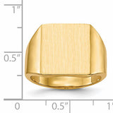 14k 13.5x15.0mm Open Back Mens Signet Ring RS636