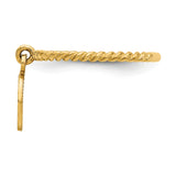 14k Polished Angel Dangle Twisted Band Size 4.75 Baby / Childs Ring R121