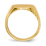 14k 13.5x13.5 Open Back Mens Signet Ring RS324