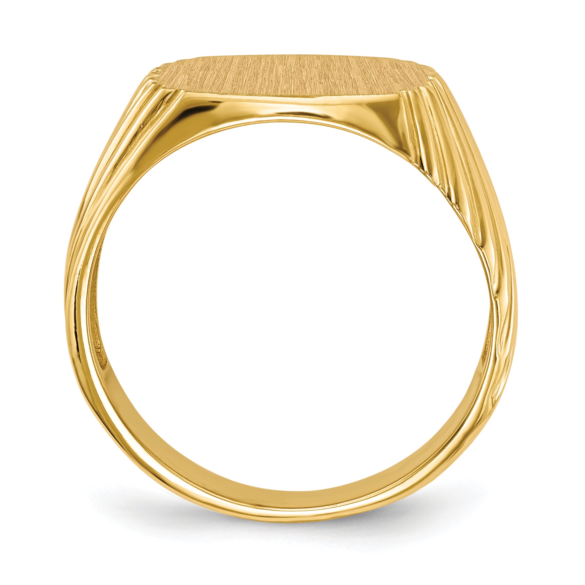 14k 13.5x13.5 Open Back Mens Signet Ring RS324