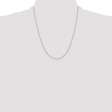 14K 26 inch .9mm Diamond-cut Round Open Link Cable with Lobster Clasp Chain PEN326