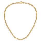 14k Polished 4.5mm Fancy Oval Link 18 inch Necklace SF425