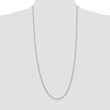14K White Gold 10 inch 1.4mm Round Open Link Cable with Lobster Clasp Anklet PEN137