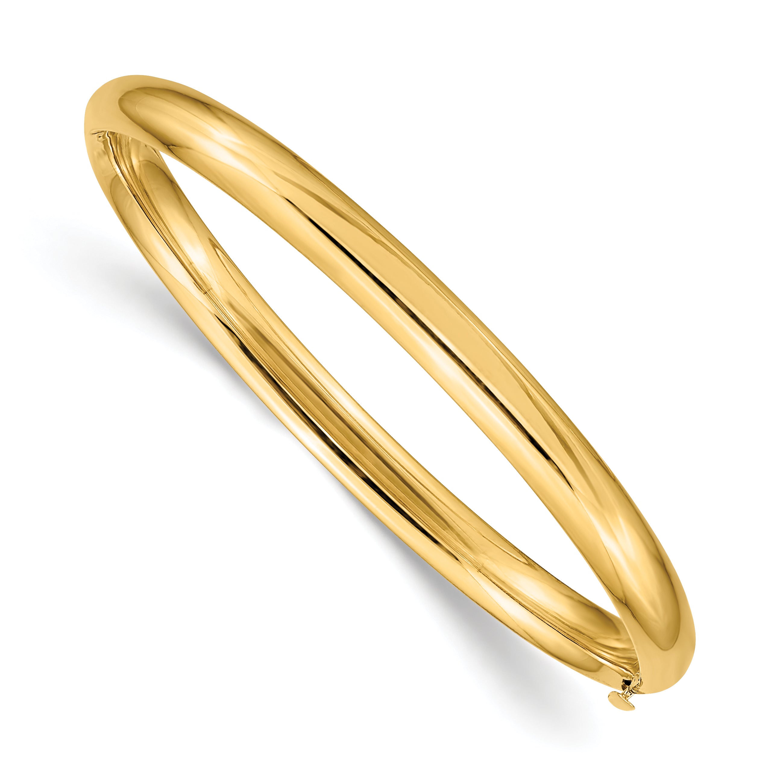 14k 3/16 Polished 5mm Hinged Baby Bangle BP3/16