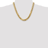 14K 26 inch 9.5mm Flat Beveled Curb with Lobster Clasp Chain FBU250