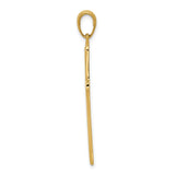 14K Satin Finish Accent Stick Cross Pendant C4219