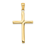 14K Satin Finish Accent Stick Cross Pendant C4219