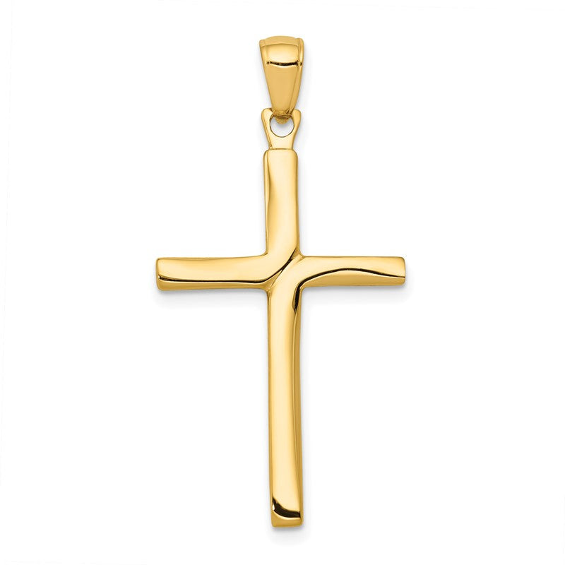 14K Satin Finish Accent Stick Cross Pendant C4219