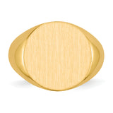 14k 15.5x15.0mm Closed Back Signet Ring RS280
