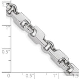 14K White Gold 20 inch 6.6mm Hand Polished Fancy Link with Fancy Lobster Clasp Chain WLK604
