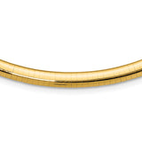 14k Polished 6mm Lightweight 16 inch Domed Omega Necklace ODL6