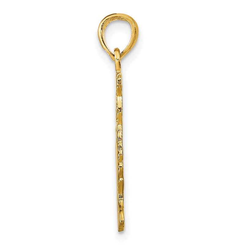 14k Polished Cat Charm C2358