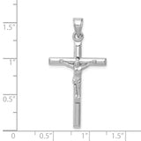 14k White Gold Crucifix Pendant D3229