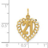 14k 21 in Heart Charm C992