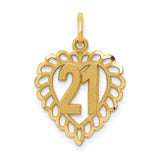 14k 21 in Heart Charm C992
