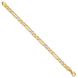 14K 18 inch 5mm Hand Polished Figaro Link with Fancy Lobster Clasp Chain LK667