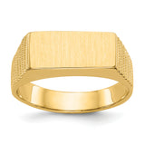 14k 15.0x7.0mm Open Back Mens Signet Ring C1527