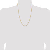 14K 10 inch 2.85mm Semi-Solid Curb with Lobster Clasp Anklet BC192