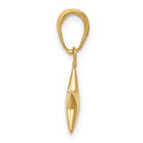14k Small Polished 3-D Star Charm D3726