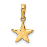 14k Small Polished 3-D Star Charm D3726