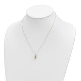 14k Polished Puffed Teardrop Pendant 18 inch Necklace SF2444