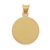 14K Polished Diamond-cut Corpus Circle Pendant K5618