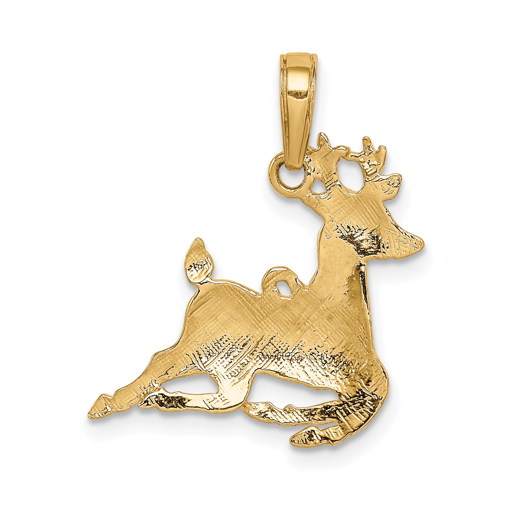 14k Polished Reindeer Pendant A1589
