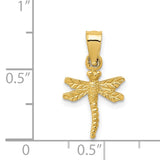 14K Dragonfly Pendant K3256