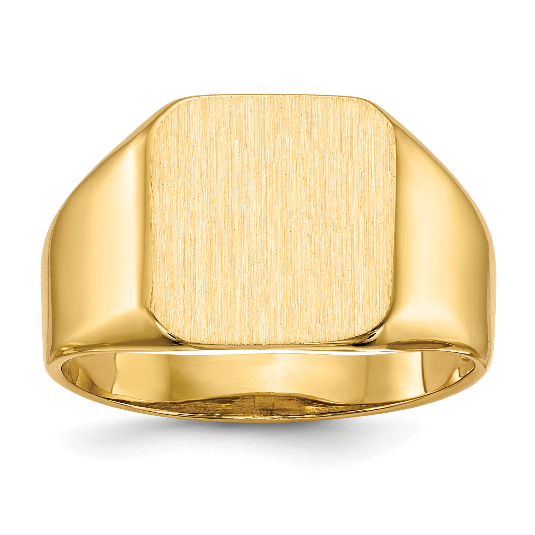 14k 12.5x13.0mm Open Back Mens Signet Ring RS336