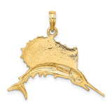 14k Polished Sailfish Pendant C2581