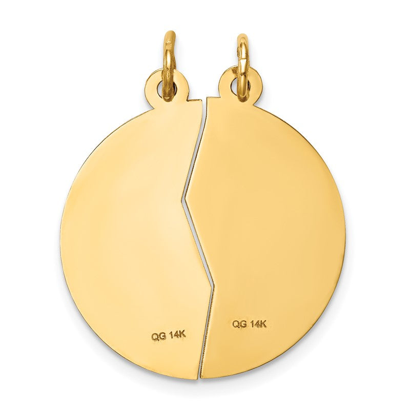 14K MIZPAH COIN 2-piece Round Charm XR434