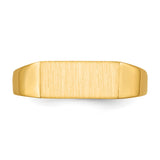 14k 12.0x5.5mm Rectangle Closed Back Signet Ring RS401